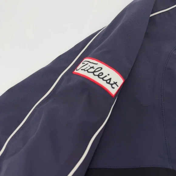 FootJoy DryJoys‎ Large Titleist Tour Waterproof Navy Blue Golf Pullover Jacket - Picture 5 of 8